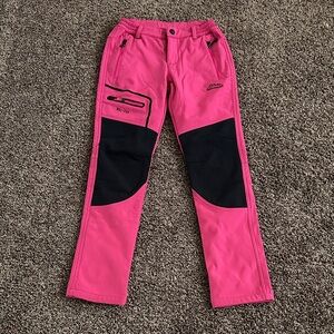 Women’s Pink and Black Water Resistant Winter Pants for Skiing or Hiking